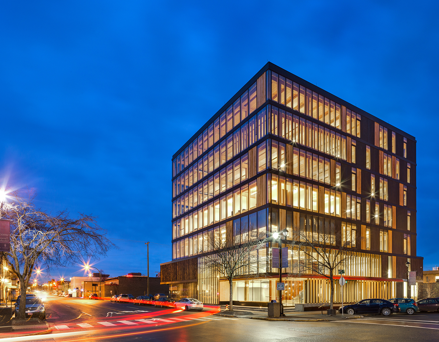 The Wood Innovation and Design Centre in downtown Prince George features inventive use of wood solutions to solve every-day design and construction challenges