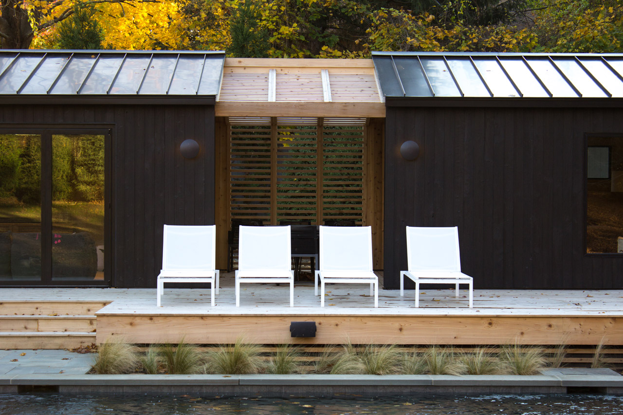 This Shelter Island residence used reSAWN's KOI shou sugi ban charred cypress exterior siding