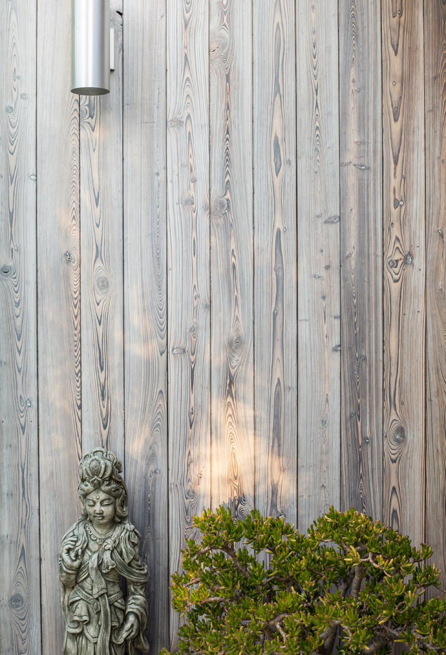 MURASAKI shou sugi ban on a private residence in Los Angeles