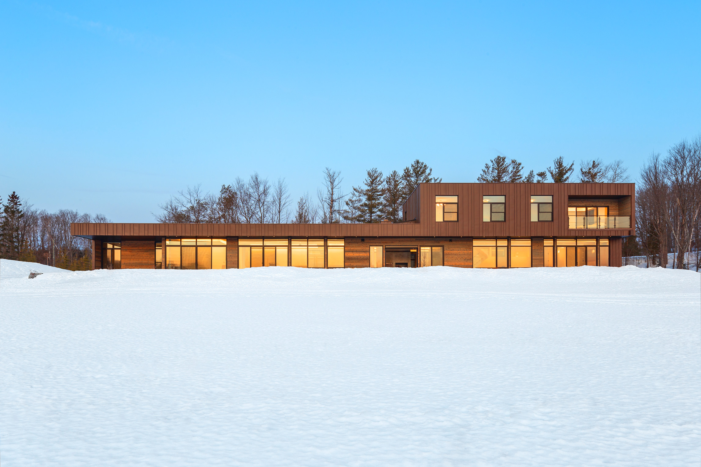 Eugenia Lake Home featuring BRIGGS Shou Sugi Ban Charred Western Red Cedar Exterior Cladding/Siding