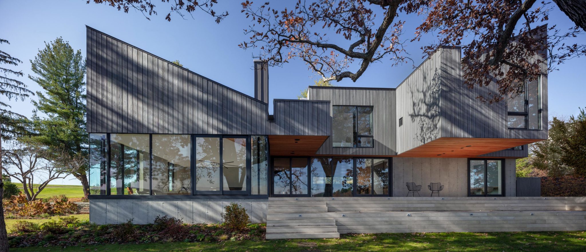 Copake Lake Residence IRUKA shou sugi ban charred Cypress reSAWN TIMBER co.